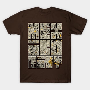 Mexico City Map Typography - Pastel T-Shirt